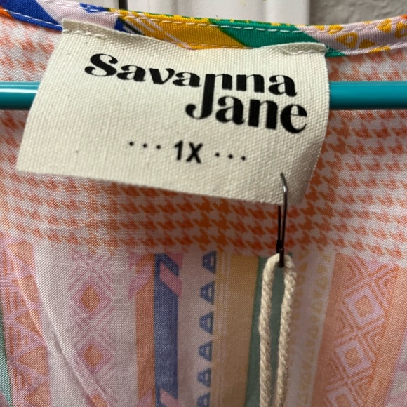 SJ. colorful dress 1x NWT - Picture 4 of 7